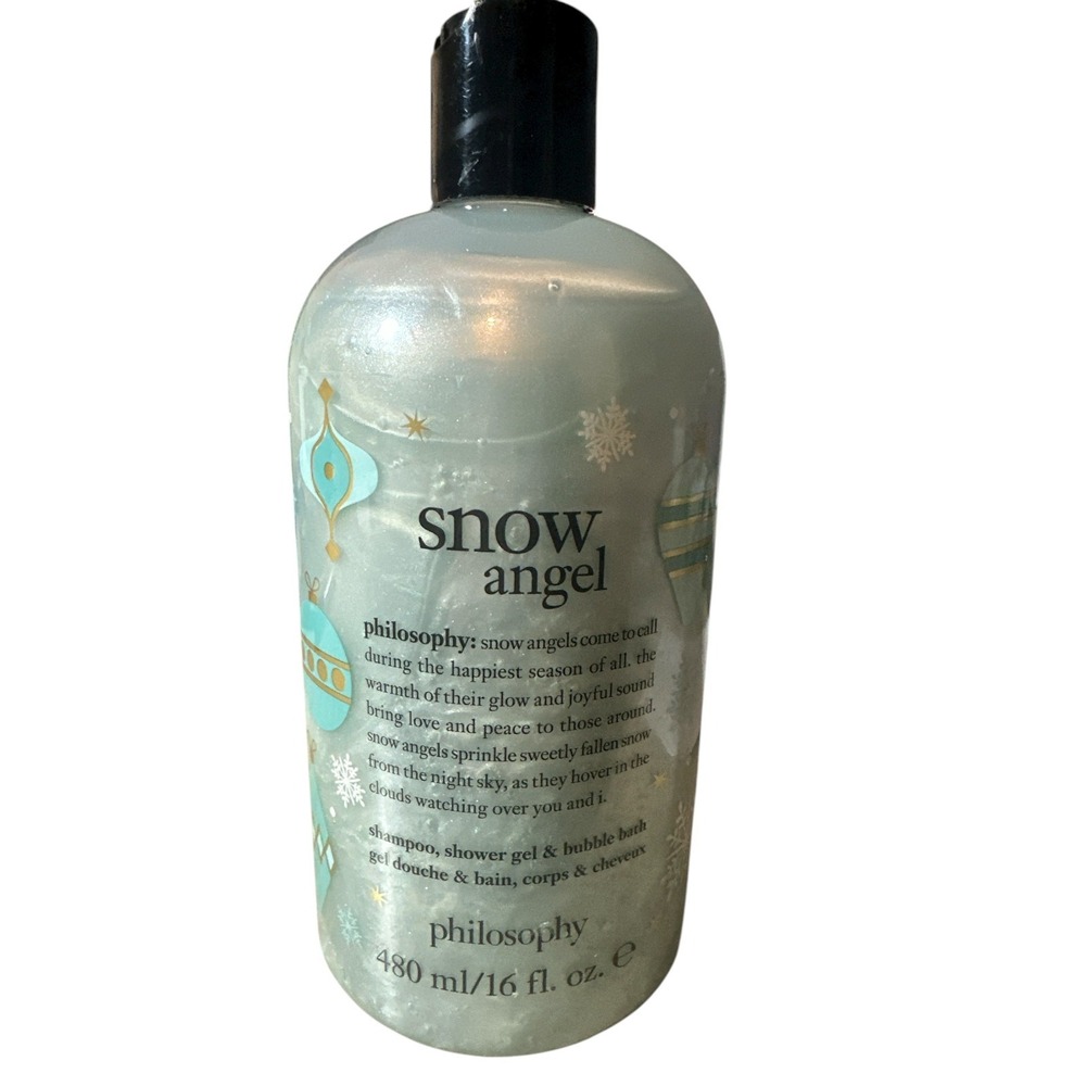 Philosophy Snow Angel Shampoo, Shower Gel, Bubble Bath 16 oz‎ / 480 ml New
